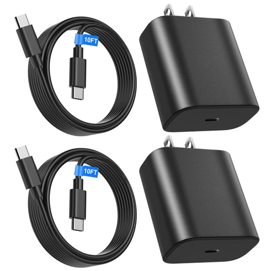 45W Super Fast Charger, 2 Pack USB C Phone Charger for Galaxy S25/S25 Ultra/S25+/S24 Ultra/S24/S24+/S23/S22/S21/S20/Note20, Type C Fast Charging Block
