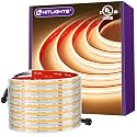 Outdoor COB LED Strip Lights Waterproof 2700K, 16.4ft IP67 24V Tape Light Warm White High Density, 2560 LEDs, 305 lm/ft, CRI 90+, Lighting