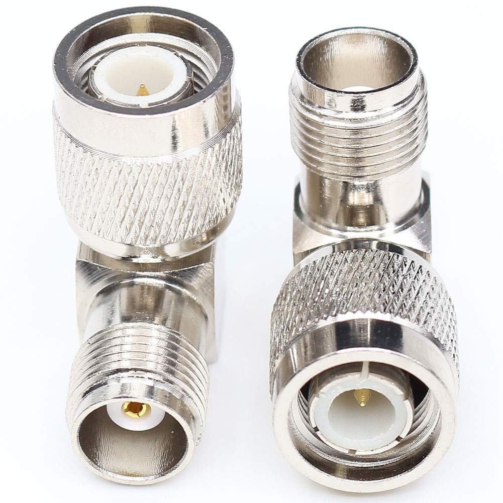 ANHAN Right Angle TNC Male to Female Adapter RF 90 Degree Coax Connector L Type TNC Connectors (5Packs)