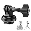 NEEWER Action Camera Cold Shoe Mount Adapter Compatible with GoPro Accessories Go Pro DJI Insta360 AKASO, Metal 1/4" Thread Hot Shoe Mount for Mini