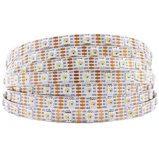 SLL HUT WS2815 RGBW 6000K Individually Addressable LED Strip 12V 60W, 16.4Ft/5M 300LEDs 300Pixels Programmable LED Lights Redundant Signals (RGB+6000K