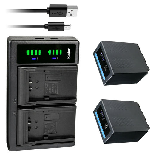 Kastar 2-Pack CGR-D54Pro Battery and LTD2 USB Charger Compatible with Panasonic CGA-D54 CGA-D54S CGA-D54SE CGA-D54SE/1B CGA-D54SE/1H CGA-D54Pro