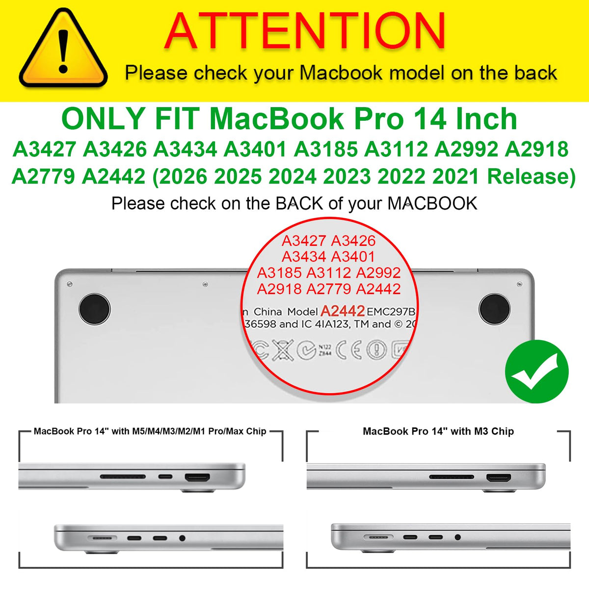 Fintie Rugged Case for MacBook Pro 14 Inch, Gray