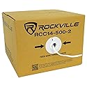 Rockville RCC14-500-2 14 AWG 500ft CCA Speaker Wire, CL2 Rated, in-Wall/Ceiling, 70V Compatible, Flexible Jacket, Easy Installation, for Home Theater