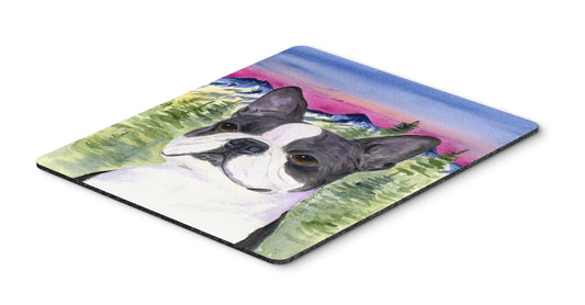 Caroline's Treasures SS8339MP Boston Terrier Mouse Pad, Hot Pad or Trivet for Home Office Gaming Working Computers Laptop Mouse Mat,Washable Large