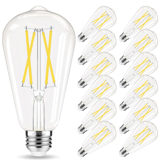 GvvooHome Edison Bulbs E26 LED Bulb 60 watt Equivalent 4000K Daylight White