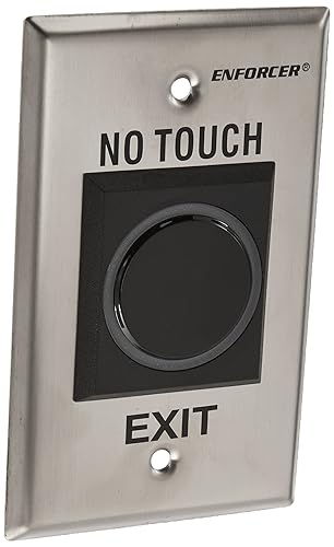 Seco-Larm SD-927PKC-NEQ Enforcer "No Touch" RTE IR Sensor Plate, Single-gang IR Technology Motion Sensor, Stainless Steel Finish