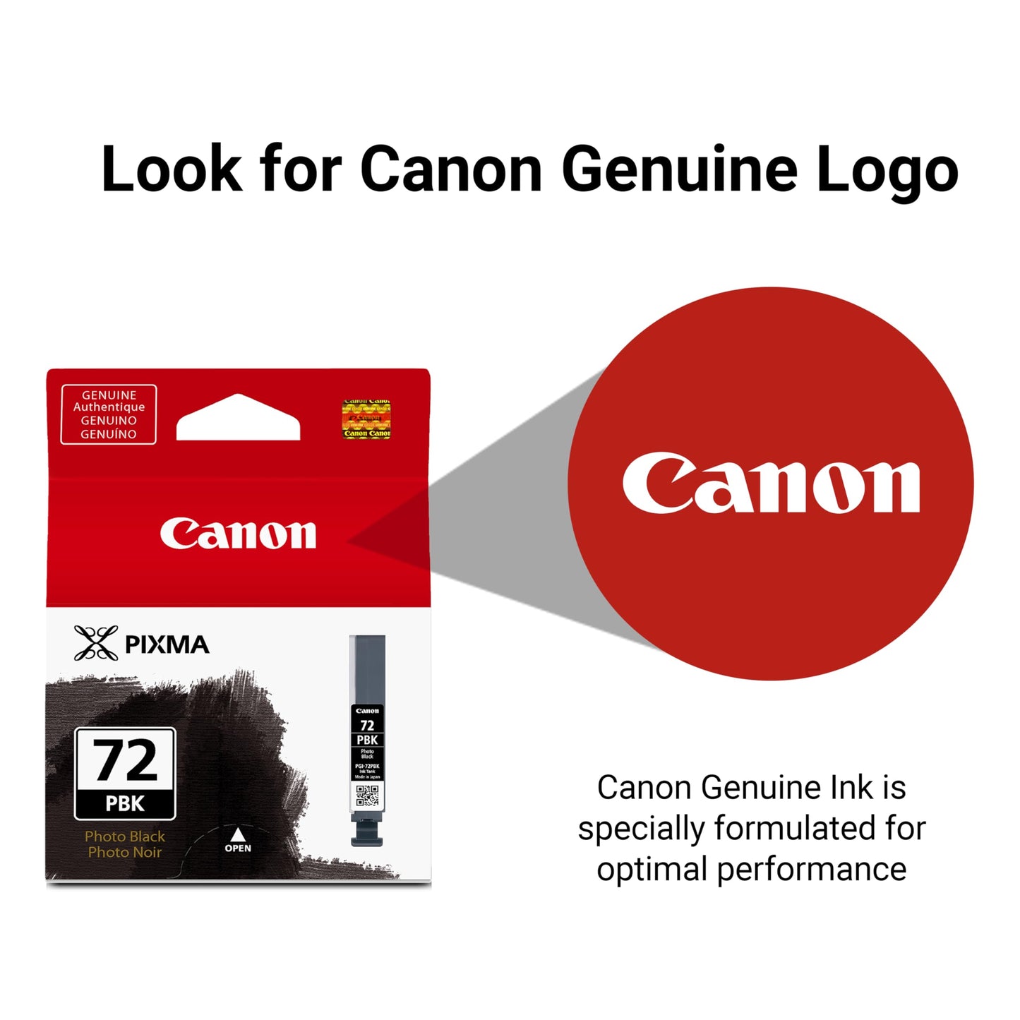 Canon PGI-72 Genuine Photo Black Ink Tank, Compatible with PIXMA PRO-10 Printers
