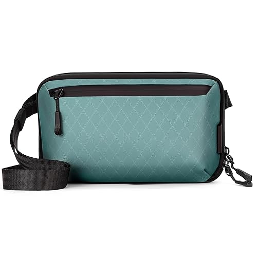 Electronics Organizer Tech Travel Pouch - Waterproof Diamond Quilted Nylon Cable Bag for Chargers, Cords & Accessories - Compact 900D Durable Case for