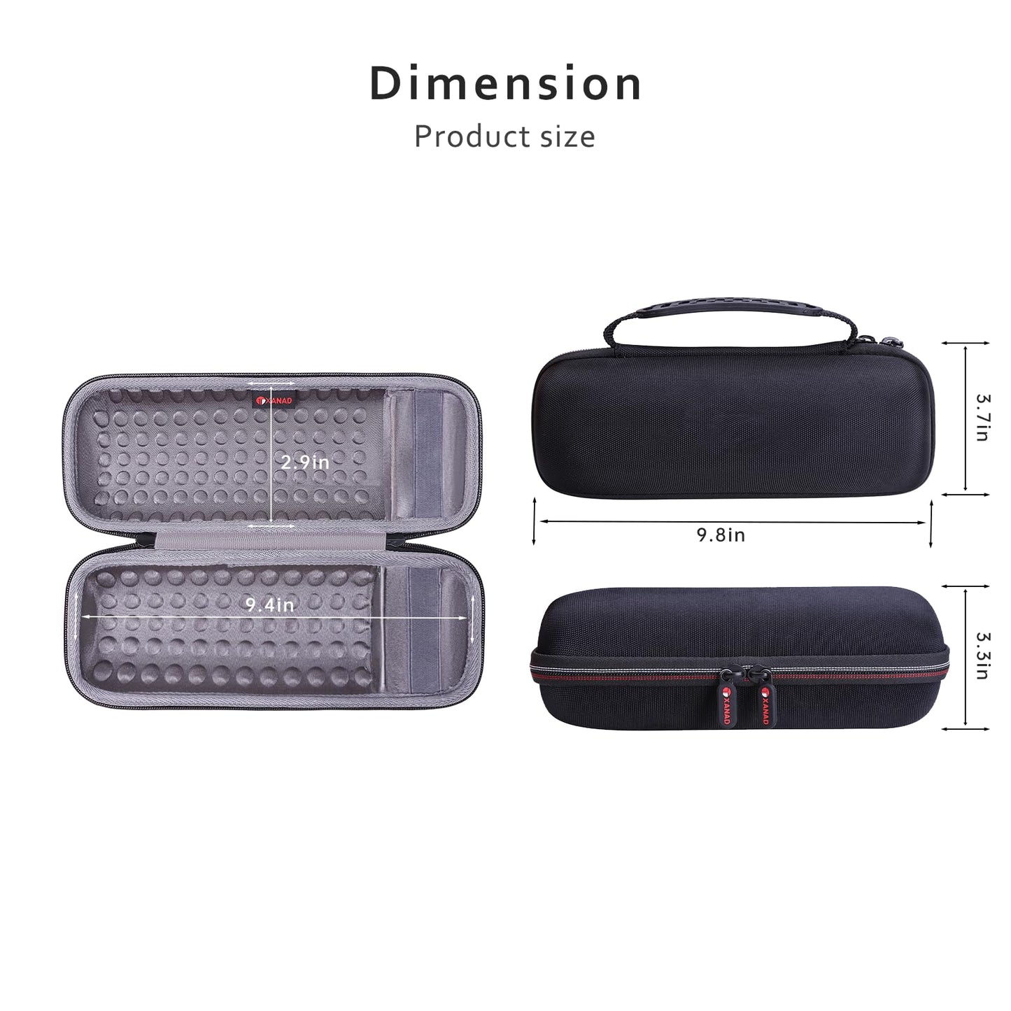XANAD Case for JBL Flip 4/3 or Flip Essential 2/1 or Sonos Roam 2/1 Waterproof Portable Bluetooth Speaker Speaker Hard Storage Carrying Protective Bag