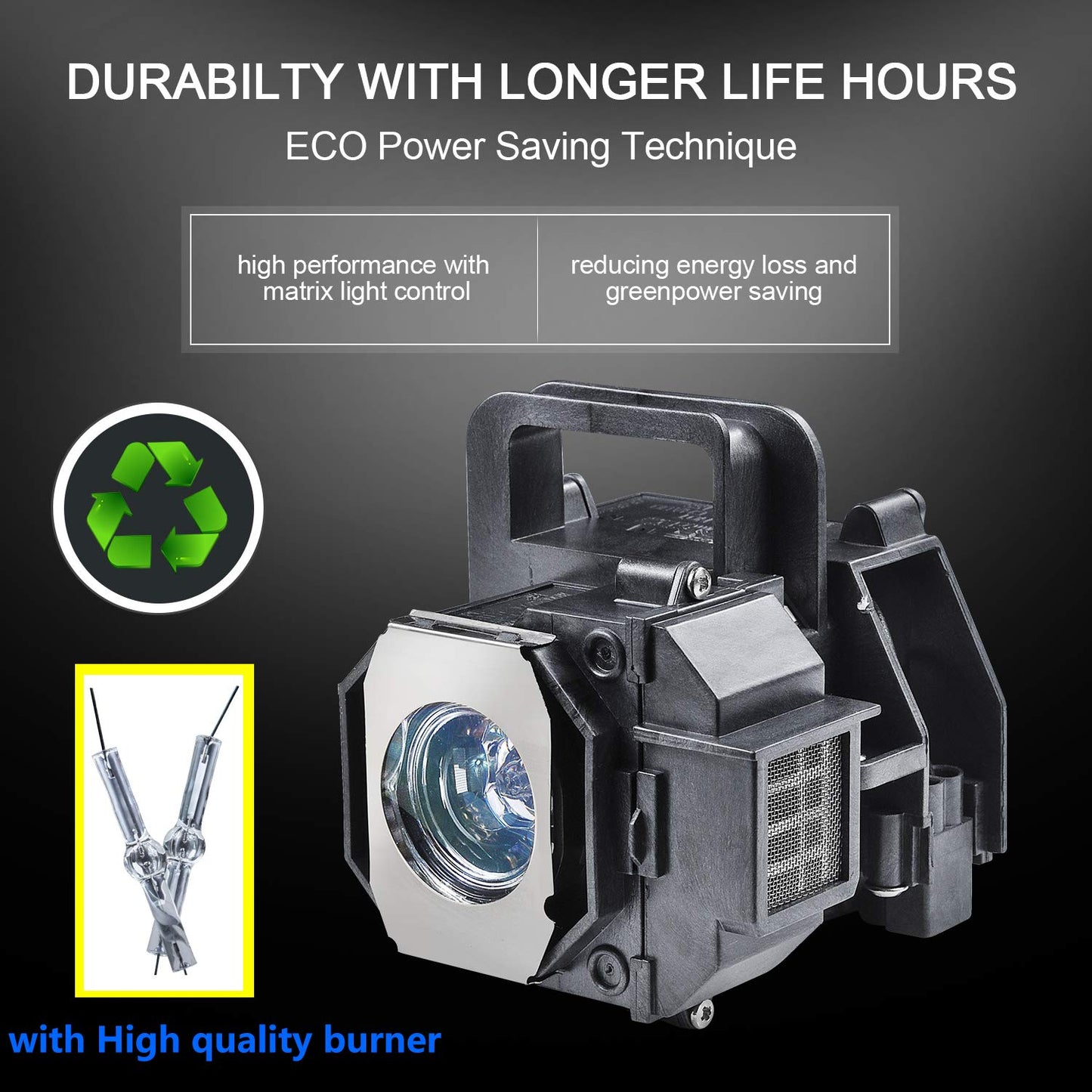 Molgoc V13H010L49 Replacement Lamp for Projector,Compatible with EPSON ELPLP49,Home Cinema 8350,H373a,H419a Projector.