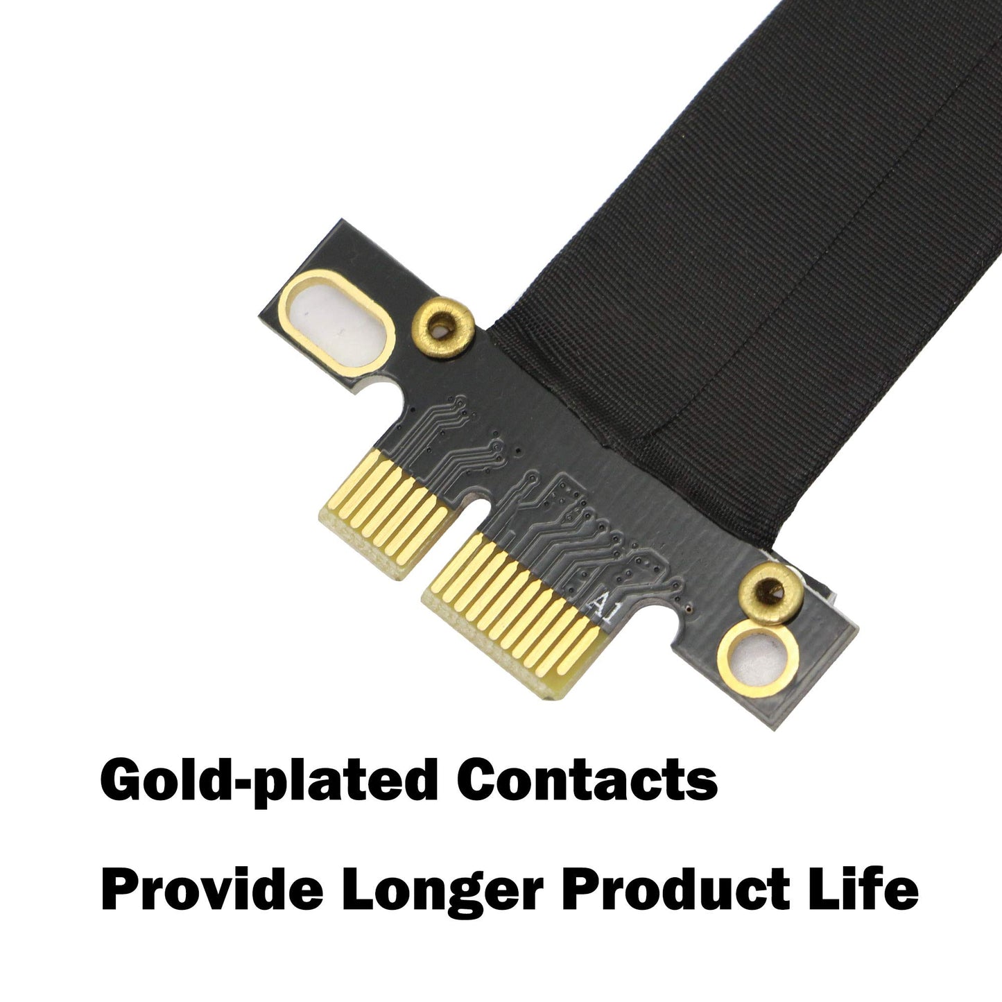 GINTOOYUN PCIE Extension Cable,PCI-Express 3.0 1X Male to Female Riser Cable PCI-E 1X Extender Adapter Jumper (18cm,90°