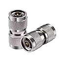 POBADY 2PCS N Connector Adapter N Type Male to N Type Male Coax Cable Adapter 50 Ohm for CB Radio WiFi Antenna