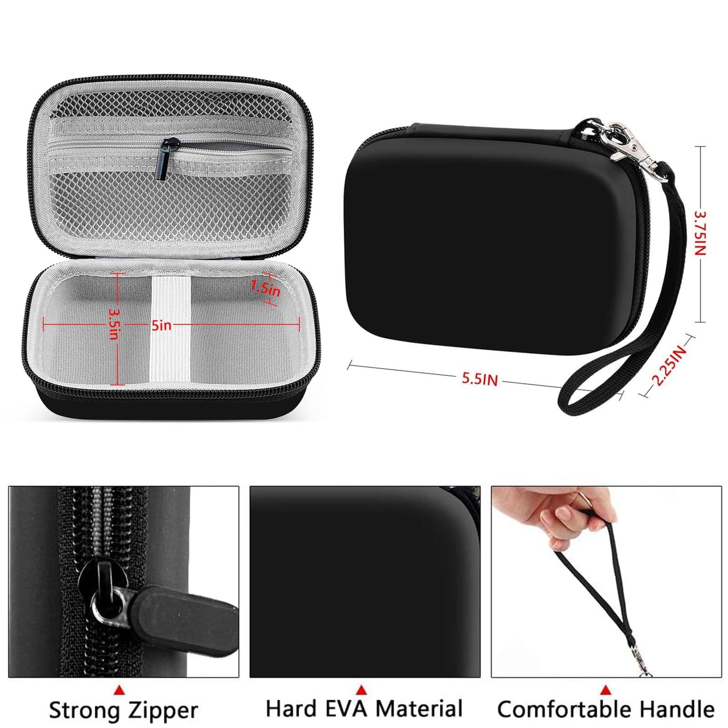 GWCASE Digital Camera Case Compatible with CAMKORY/for YISENCE/for VAHOIALD/for Kodak Pixpro/for Canon PowerShot ELPH 180 190/ for Sony DSCW800