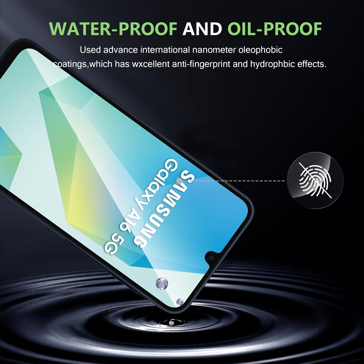 Suttkue for Samsung Galaxy A15 5G/4G Screen Protector with Camera Lens Protector, 9H Hardness Anti-Scratch Tempered Glass flim, Case