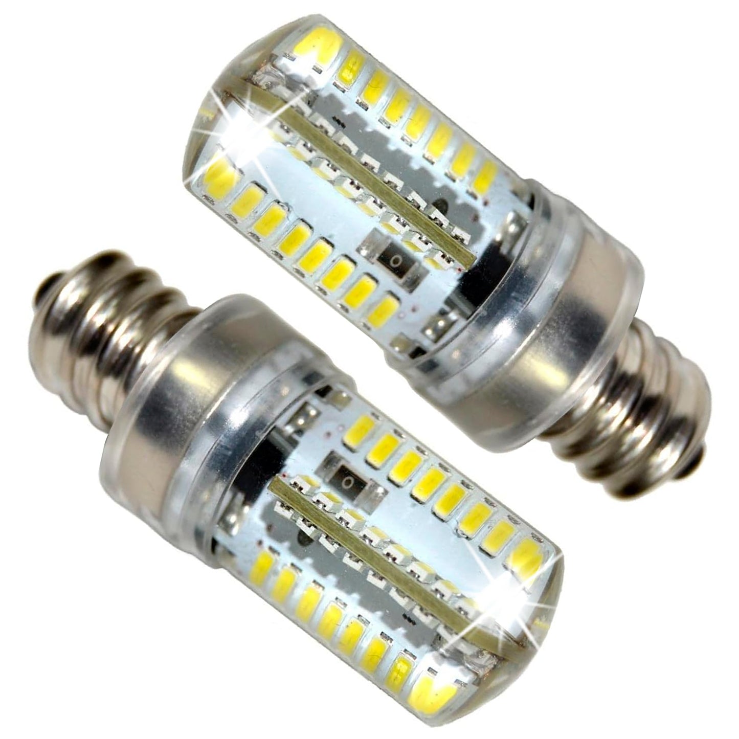 HQRP 2-Pack 7/16 110V LED Light Bulbs Cool White Compatible with Brother XL3750 / XL711 / XL781 / XL791 / XL851 / XL1351 / XL1561 / XL1781 / XL2010