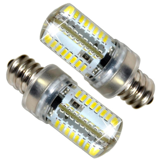 HQRP 2-Pack 7/16 110V LED Light Bulbs Cool White Compatible with Brother XL3750 / XL711 / XL781 / XL791 / XL851 / XL1351 / XL1561 / XL1781 / XL2010