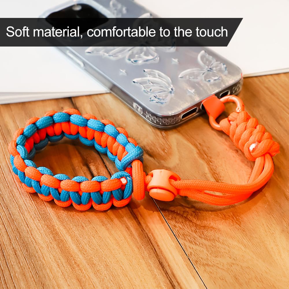 YouPocket Phone Lanyard Phone Wrist Strap for Cell Phone Case, Adjustable Phone Strap Lanyard Phone Tether Anti Theft (Orange)