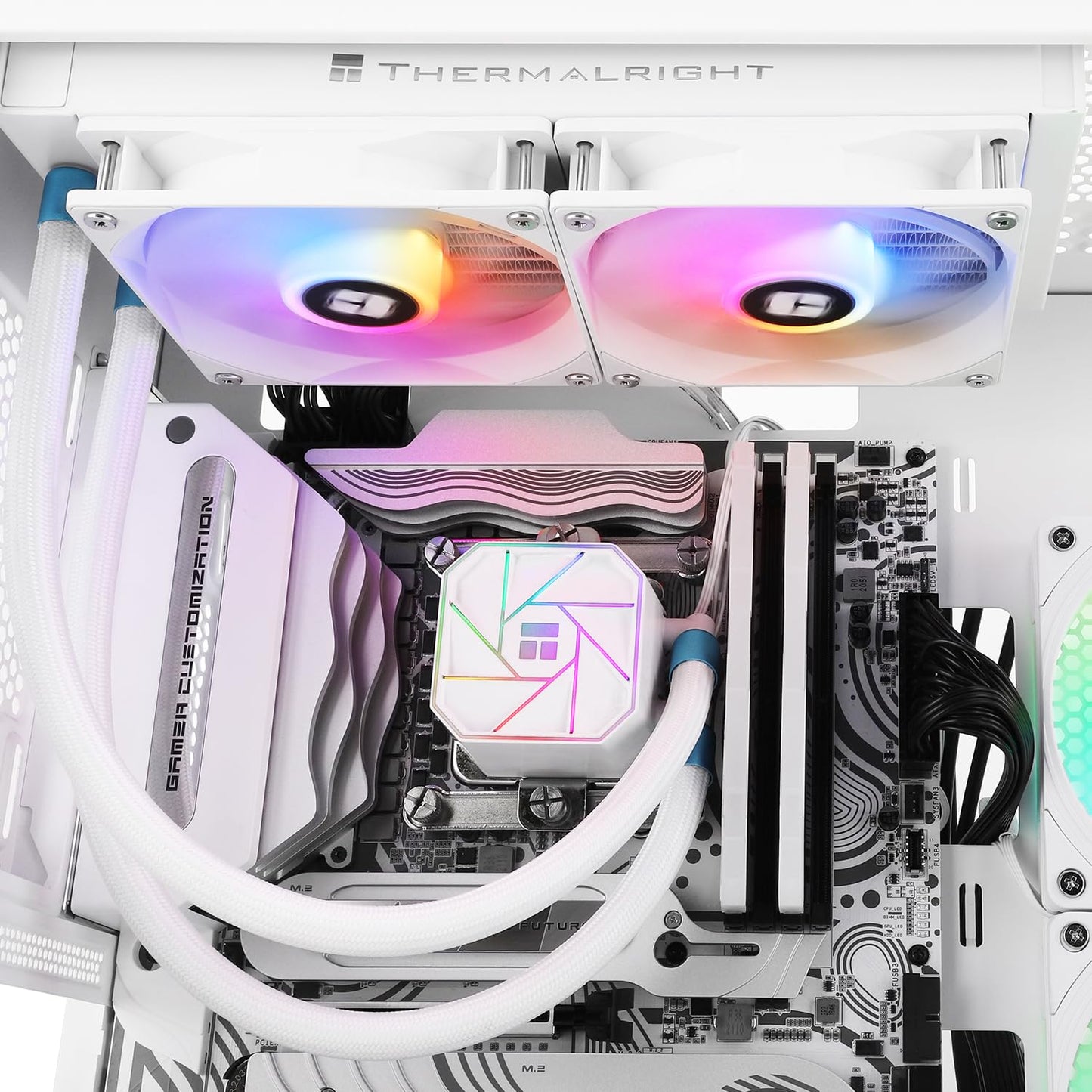Thermalright Aqua Elite 240 White V3 Water Cooling CPU Cooler, Double PWM ARGB Fans with S-FDB Bearings,Efficient PWM Controlled Pump,for AMD/AM4/AM5