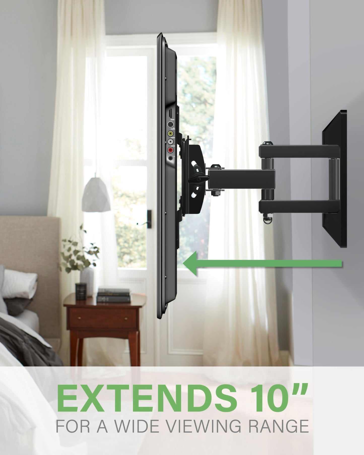 SANUS Full Motion TV Wall Mount for 19-40” Screens - Single Stud Design Tilts, Swivels & Extends - Ideal for Corners - Easy DIY Install with Hardware