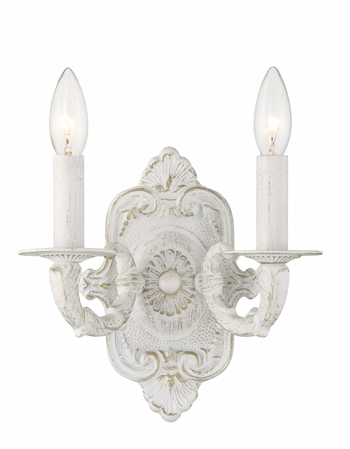 Crystorama Paris Market 10'' Antique White Sconce