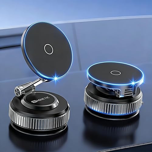 lomxsy Cell Phone Car Mount for Car Accessories, [98+LBS Strongest Suction & 2800gf Magnetic] 360 Adjustable Suction Car Phone Holder