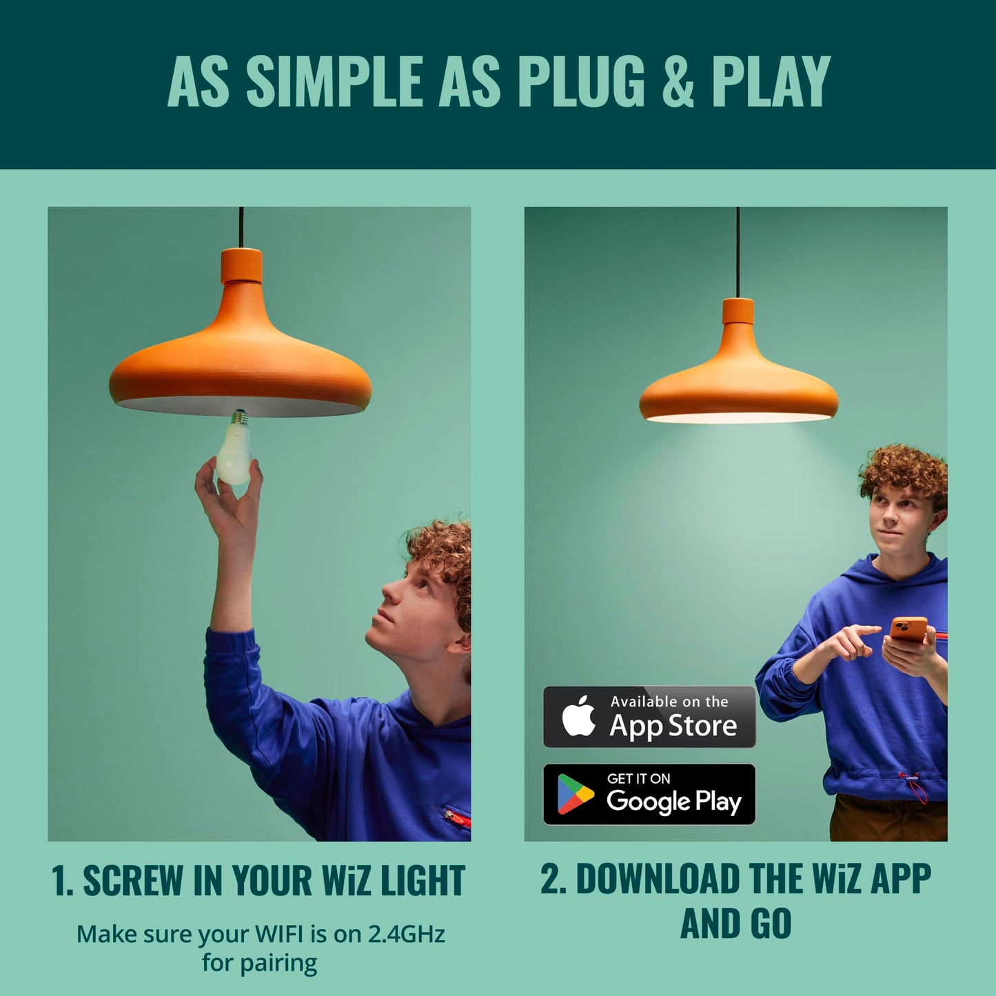 WiZ Connected 100W A19 LED Smart Light Bulbs Color - Connects to Your Wi-Fi - E26 Smart Bulb - Control with Voice or App + Activate with Motion