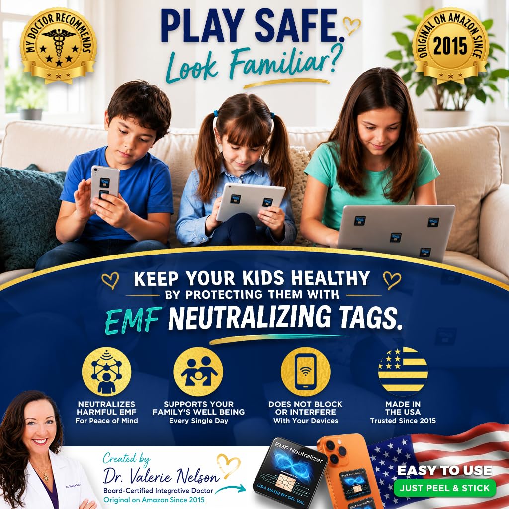 Original EMF Neutralizer Trusted Since 2015 - USA Made EMF Protection Neutralizers for Cell Phones, Laptops & Tablets - Created By Dr. Valerie Nelson