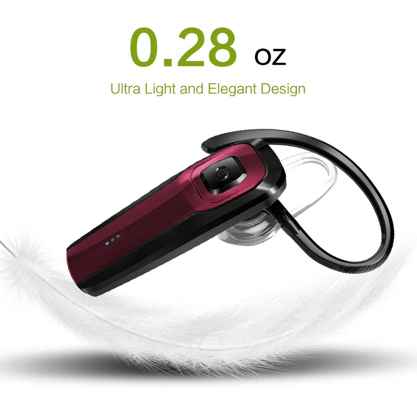 TOORUN Bluetooth Earpiece, M26 Bluetooth Headset Handsfree Wireless Headphone with Noise Cancelling and Microphone Compatible for Android iPhone Cell
