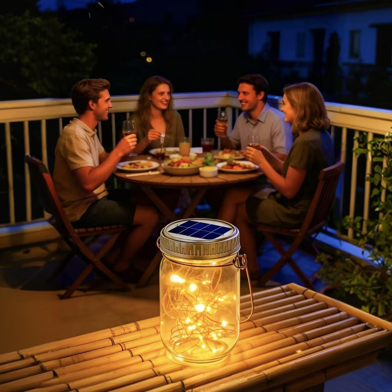 Cooo 12 Pack Gifts for Him Her Solar Lanterns Outdoor Waterproof Upgraded Crystal Glass Solar Mason Jar Lights 30 LED 215% Larger SolarPanel?Just a