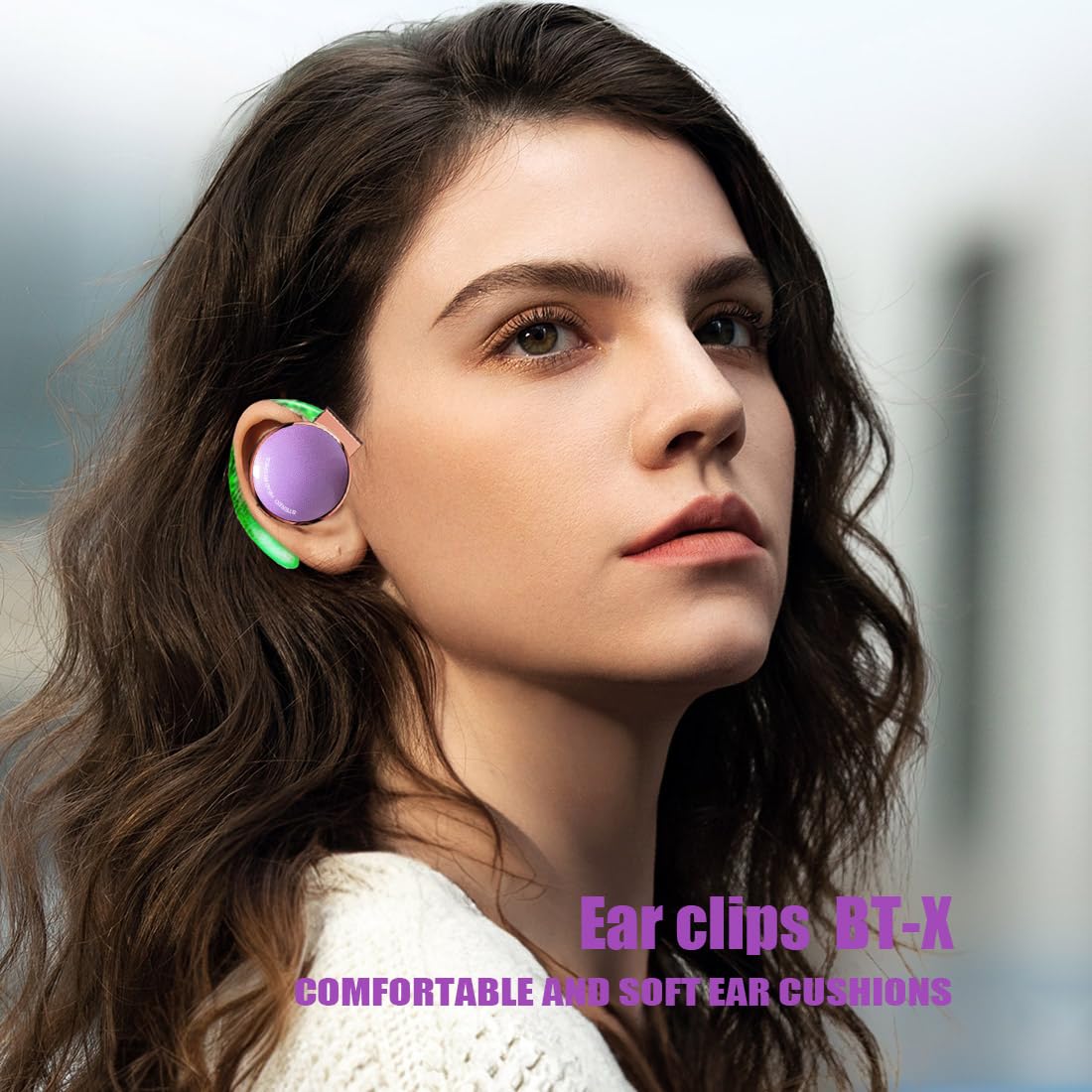 Micool Clip on Headphones Bluetooth V5.3, On Ear Headphones Wireless with Earhooks, Ear Clip Open-Ear Earphones, Sports Headset Bluetooth with 4…