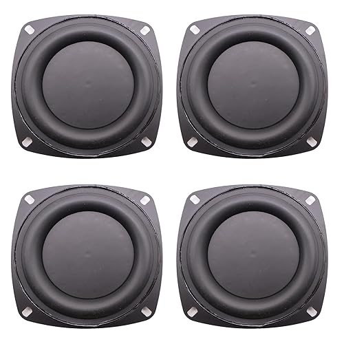 4Pcs 4 Inch Bass Passive Radiator Speaker Woofer Vibration Membrane Diaphragm Auxiliary Universal 4in for Passive Radiator Bluetooth Speaker
