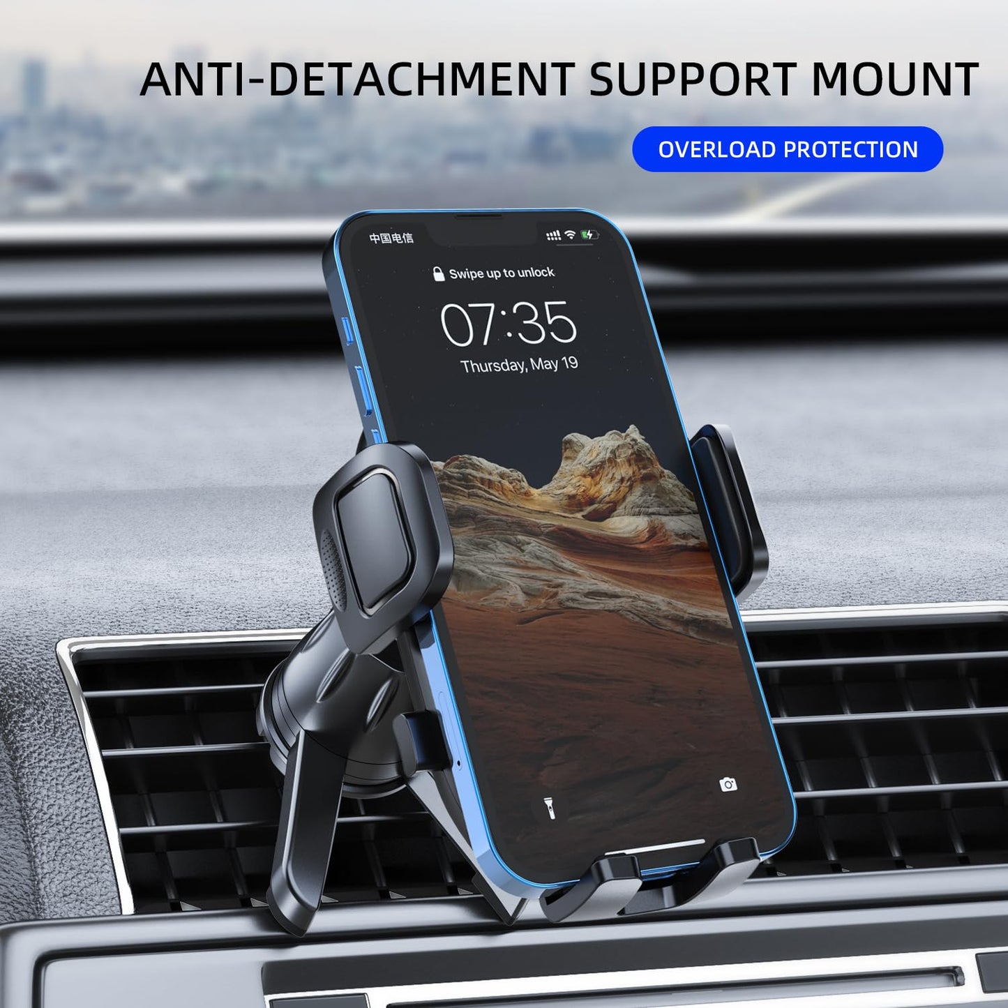 Comviorx Cell Phone Holder Car Vent, Car Phone Holder, Vent Clip Phone Holder,Universal Cell Phone Holder Fit for iPhone Android and All Smartphones