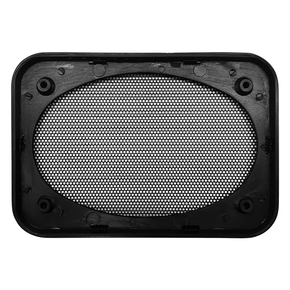 2X DRPSODAC for 4x6 Inch Speaker Grill Dust Cover ABS Decorative Circle Metal Mesh Protection Net Car Audio Accessories 162x112mm/6.38x4.41in