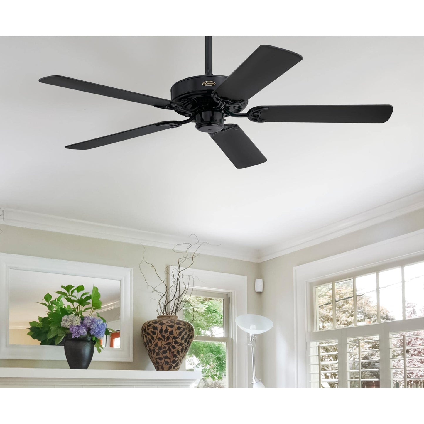 Westinghouse 7303800 Contractor's Choice Ceiling Fan, 52-Inch, Black