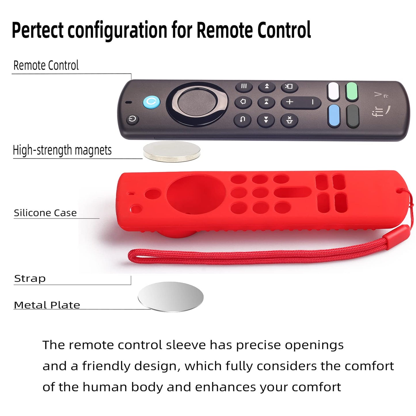 Silicone Remote Cover for Fire TV Stick 3rd Gen 2021 /Fire TV Stick 4k Max Silicone Case Anti-Slip Silicone Protective Case Silicone Sleeve