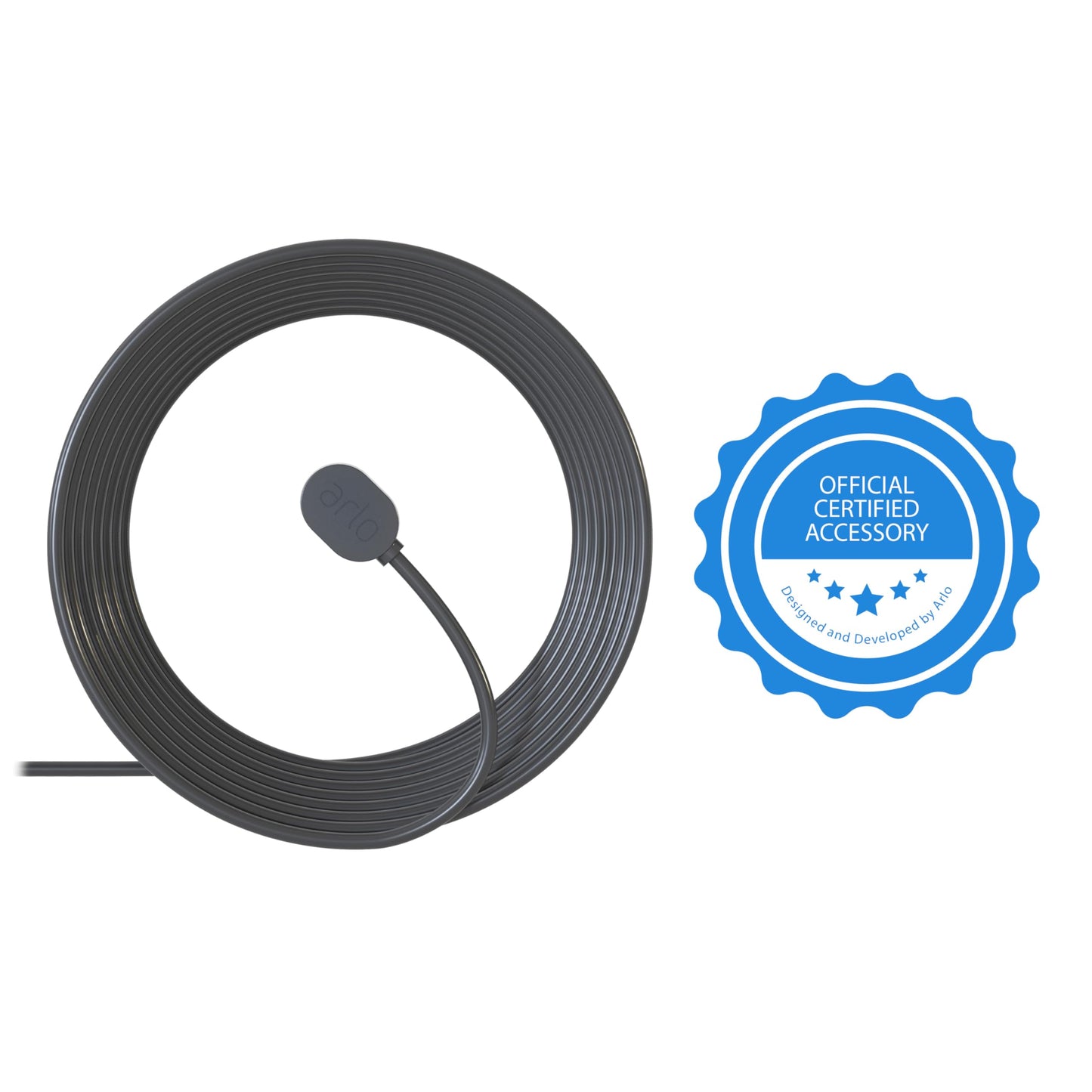 Arlo Outdoor Magnetic Charging Cable - Arlo Certified Accessory - 25 ft, Weather Resistant Connector, Works with Arlo Pro 5S 2K, Pro 4, Pro 3, Ultra