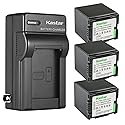 Kastar 3-Pack CGA-DU21 Battery and AC Wall Charger Replacement for Panasonic PV-GS29, PV-GS31, PV-GS33, PV-GS34, PV-GS35, PV-GS36, PV-GS39, PV-GS50
