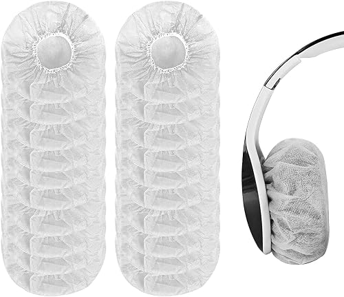 Fancystyle Pack of 200 Disposable Headphone Covers Sanitary Earpad Covers White 11cm