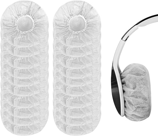 Fancystyle Pack of 200 Disposable Headphone Covers Sanitary Earpad Covers White 11cm