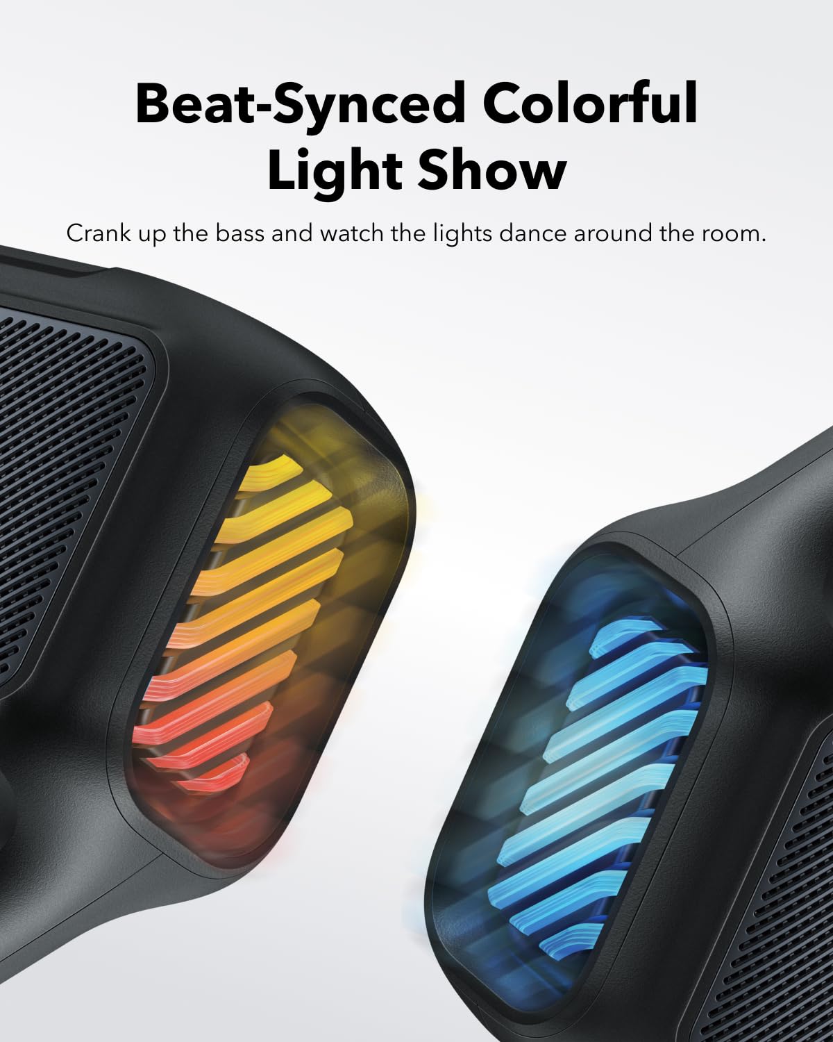Soundcore Boom 2 By Anker, Outdoor Speaker, 80W, Subwoofer, BassUp 2.0, 24H Playtime, IPX7 Waterproof, Floatable, RGB Lights, USB-C, Custom EQ