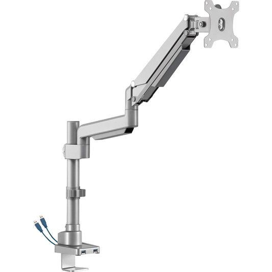 Lorell, LLR99802, Pole Single-Monitor Arm, 1 Each, Gray