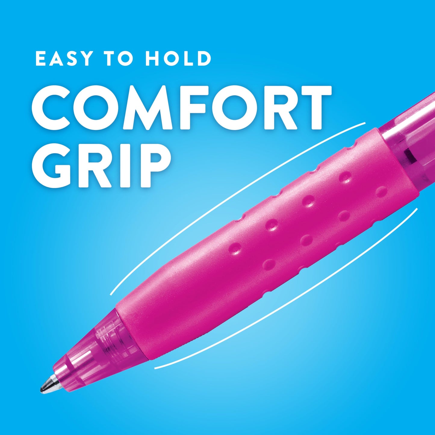 Paper Mate InkJoy 300RT Retractable Ballpoint Pens, Medium Point (1.0mm), Blue Ink, 12 Count - Writing, Journaling, Note-Taking, Office Supplies