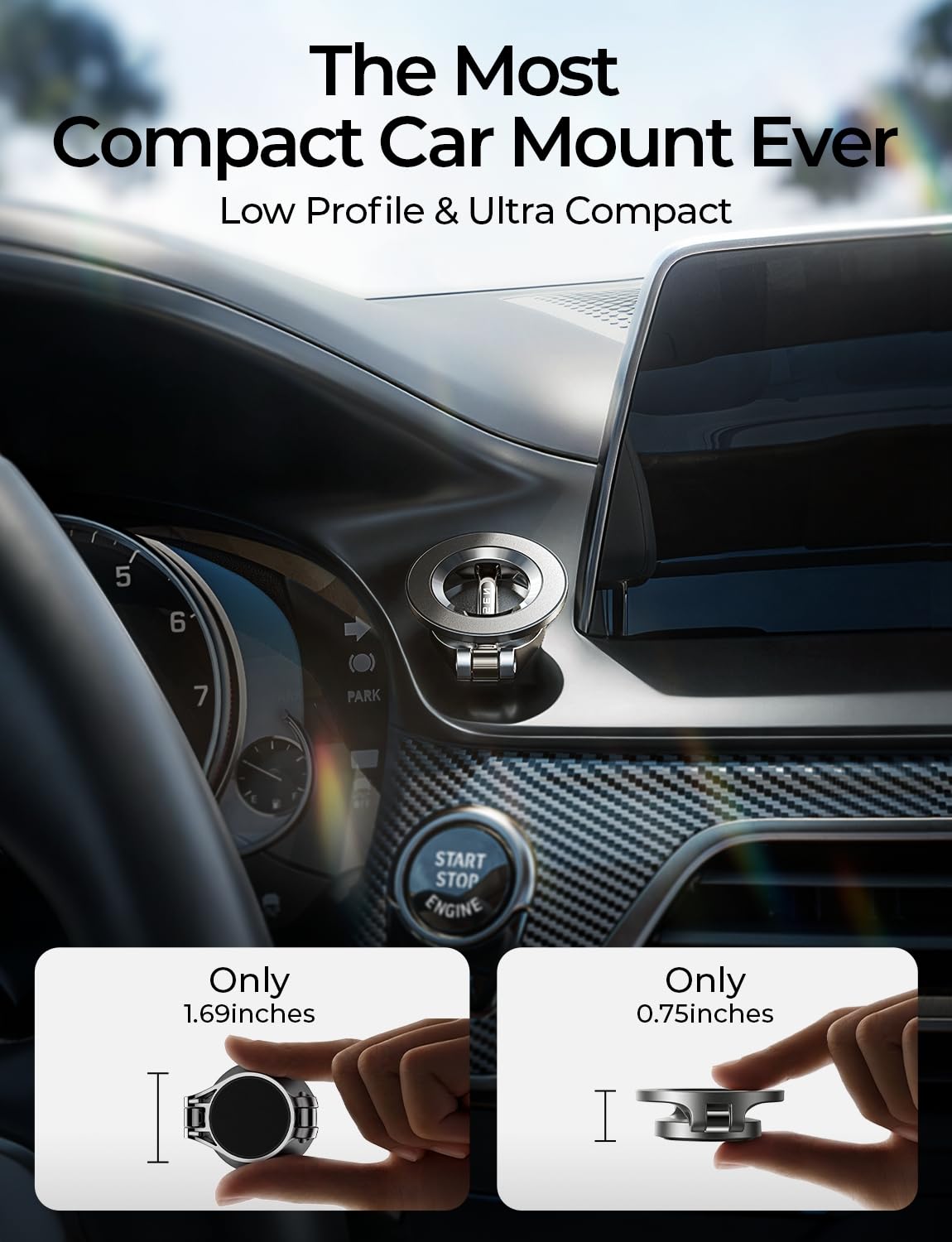 LISEN for MagSafe Car Mount for iPhone 17 Pro Max [24 Strong Magnets] Classic Magnetic Phone Holder for Car Dashboard Magnet Phone Mount Car Cell