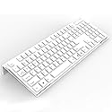 KOTEMON Acrylic Tilted Computer Keyboard Stand for Ergonomic Typing, Keyboard Tray Holder with Silicone Non-Slip Case, White
