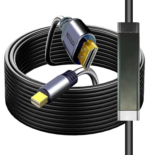YOTETION 50FT Long Mini DisplayPort to HDMI Cable, 4K60Hz, Black, 1 Count, Male-to-Male, Compatible with MacBook Pro/Air, iMac, Microsoft Surface
