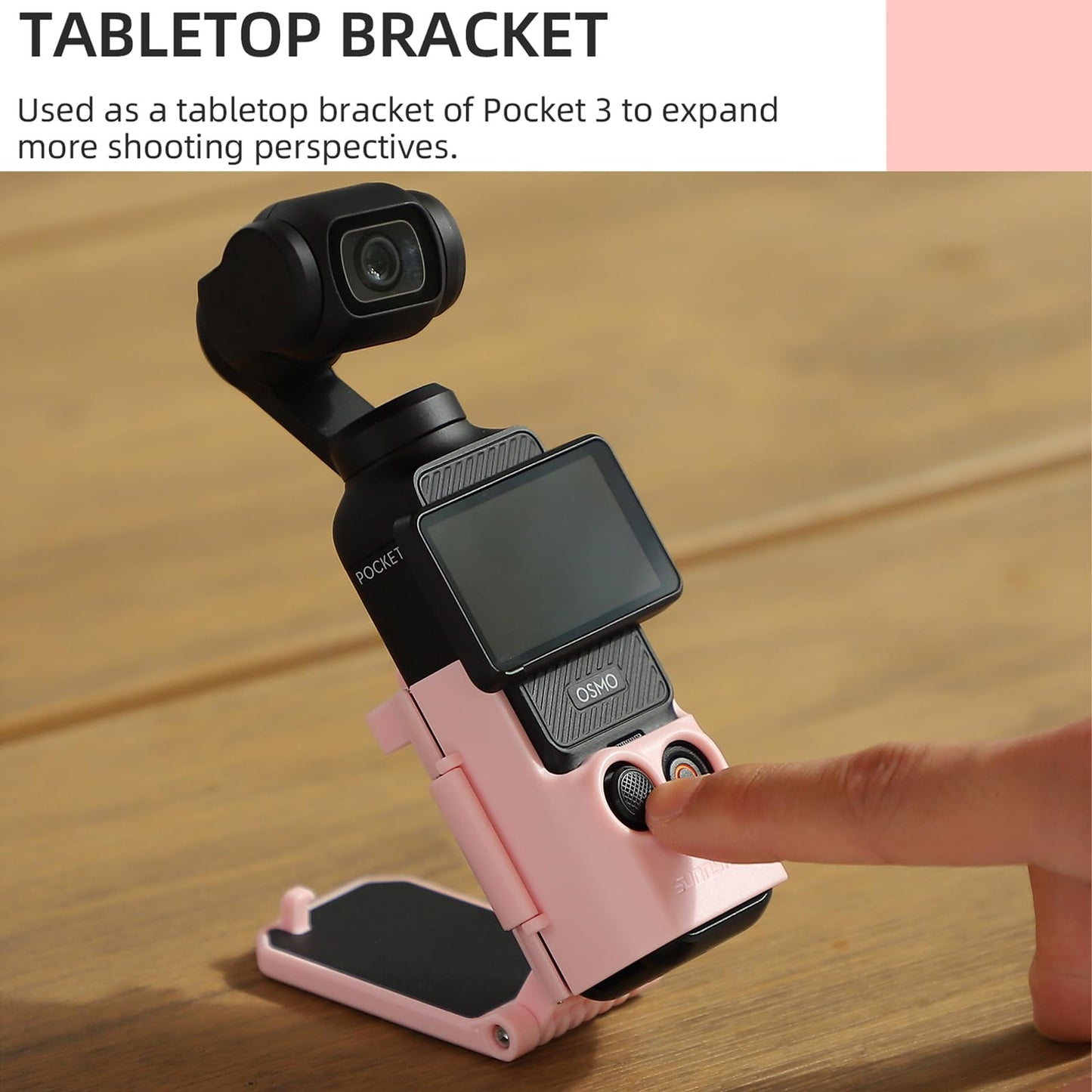 Honlyn Magnetic Mount for DJI Osmo Pocket 3 Adjustable Foldable Multifunctional Desktop Base Bracket Portable Durable Stand Holder (Blue)