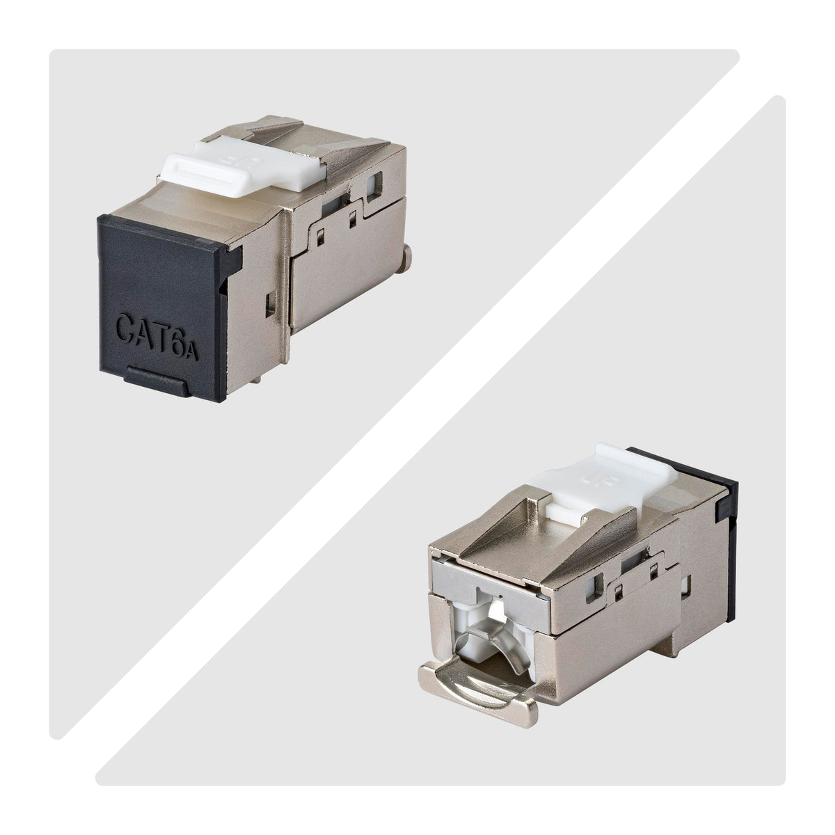 StarTech Shielded Cat6a Keystone Jack 10-Pack, STP, 90 Toolless