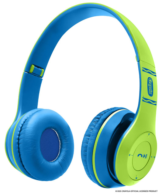 Crayola Kids Over Ear Headphones, Overear Wireless Bluetooth 5.0 w Microphone, Lightweight Comfortable Headset for Home Travel, 5H Playtime…