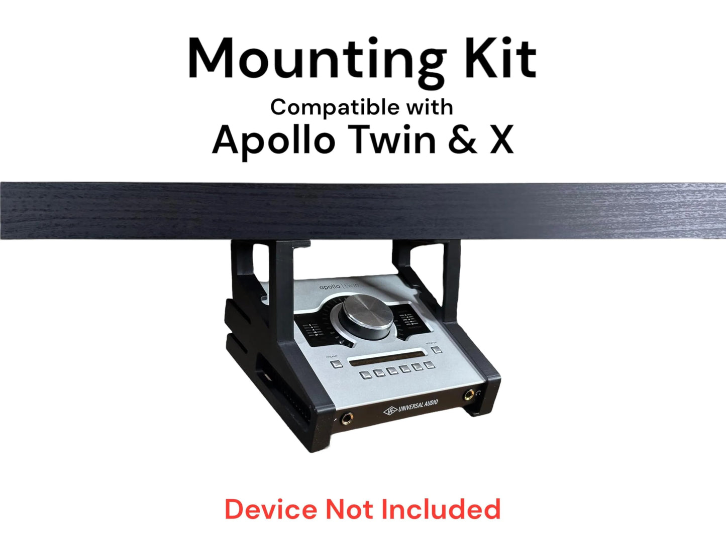 Iron Prints Desk Mount Kit for Apollo Twin X Duo/Quad / X4 - Under Desk Mount Brackets with Mounting Accessories for Studio Workspace Organization